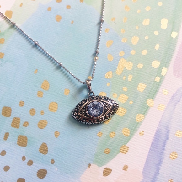 Ava Ro Nwot Sterling Evil Eye Necklace 